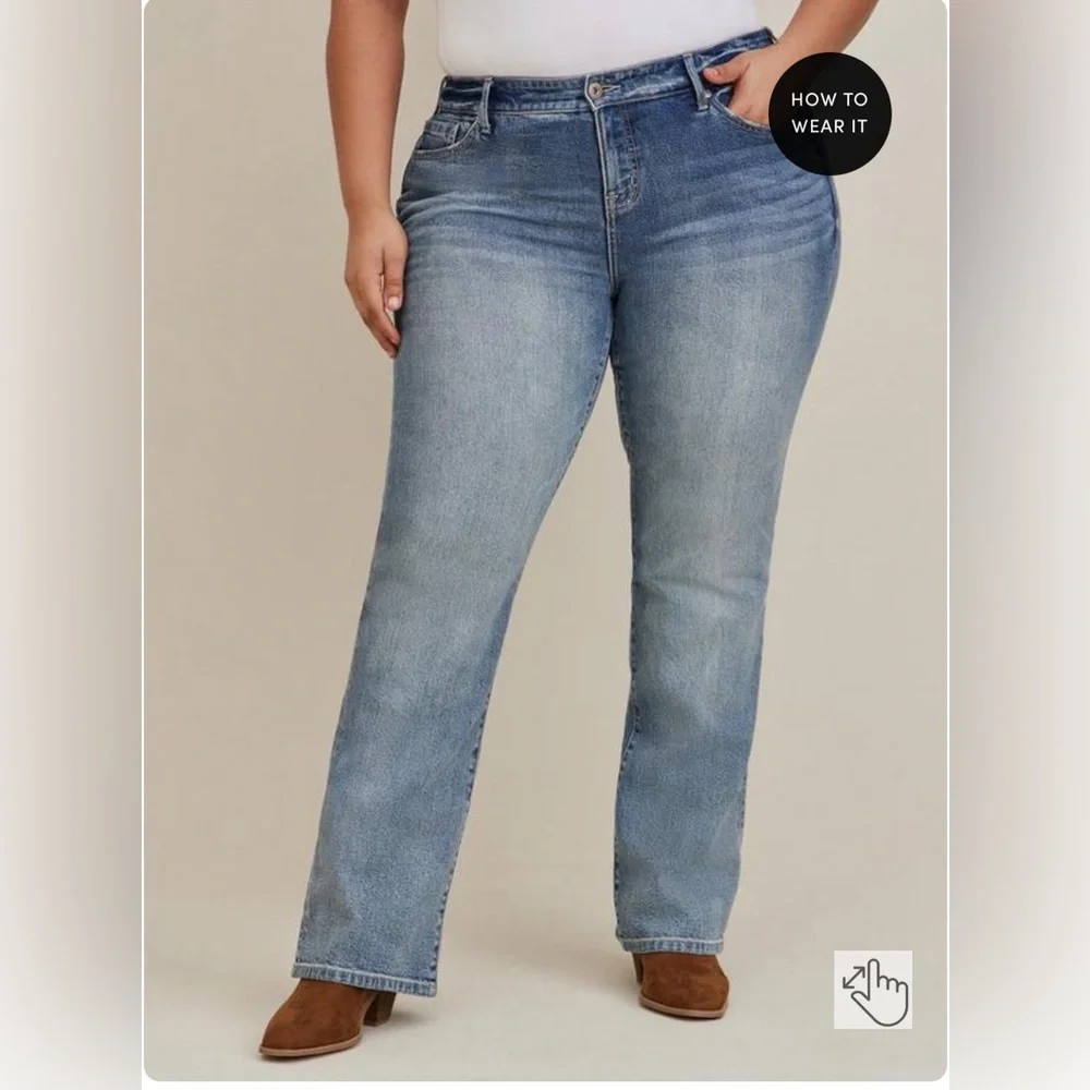 Perfect Slim Boot Classic Denim Mid-Rise Jean in “Laurel Canyon” 20Short - Picture 2 of 6